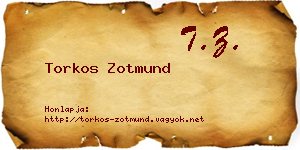 Torkos Zotmund névjegykártya